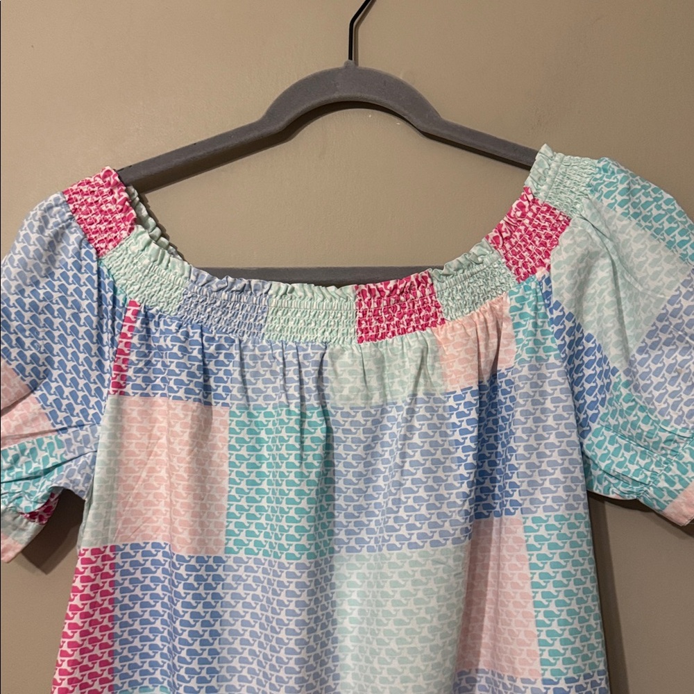 NWT- Vineyard Vines for Target Whale Patchwork Print Dress, multi color, XL - Picture 9 of 10